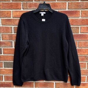 🆕 Charter Club 2 Ply 100% Cashmere Crewneck Sweater XL Black